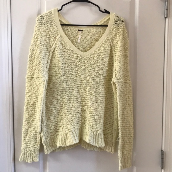 Free People Sweaters - Free people yellow sweater. XS